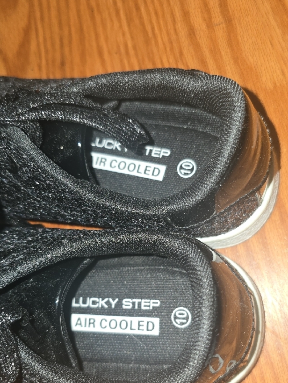Women’s Black Glitter Lace-Up Sneakers - Picture 5 of 6